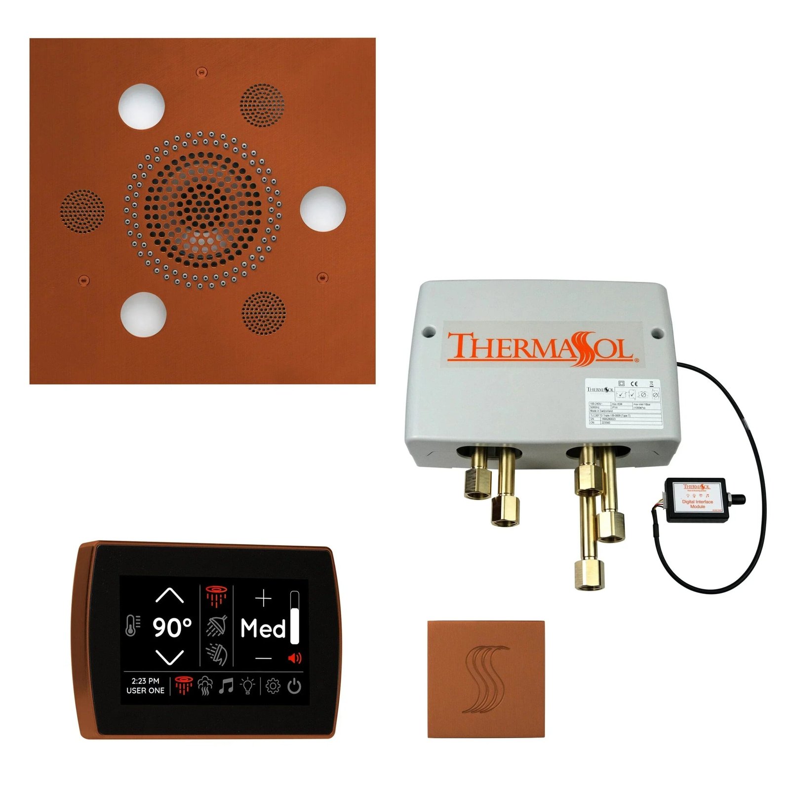 twpss-acop.jpg ThermaSol Total Wellness Package with SignaTouch Control, Serenity Square Rainhead, SteamVection Square