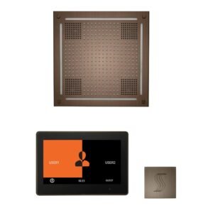 ThermaSol Wellness Steam Package with 10" ThermaTouch Control, HydroVive 18 Rainhead, SteamVection Square